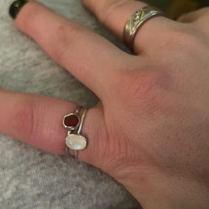 Customer photo from Rebekah, Dainty Raw Carnelian Ring
