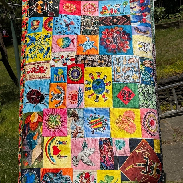 Project Hail Mary Quilt Blanket, Cosmic Unity Patchwork Blanket