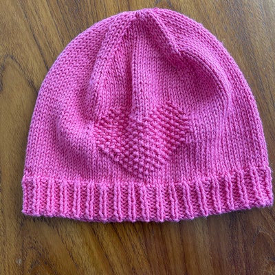 Heart Hat Knitting Pattern for ADULTS You Are Loved ADULT - Etsy