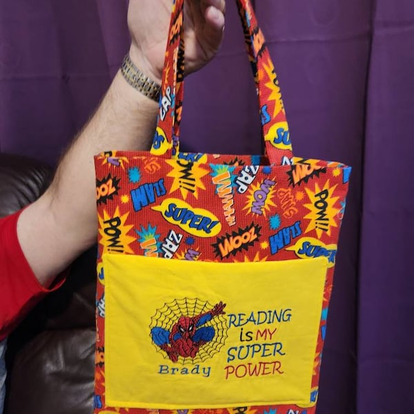 Library Tote Pattern. PDF Sewing Pattern for Personalised Tote. School ...