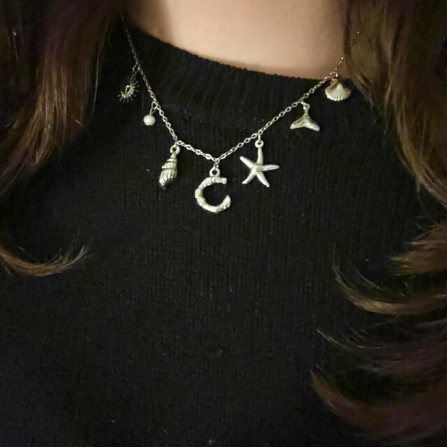 ●SSY● Ocean Chain Initial Necklace 24 HOT INTIAL NECKLACE Amazon.com: JALZEMPL Gold Initial Charm Necklaces For Women
