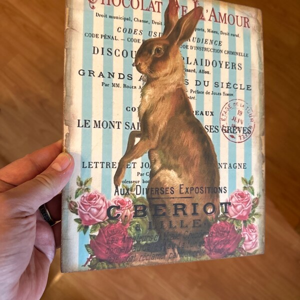 Vintage Victorian, French Country Easter Bunny Rabbit, HANDCRAFTED ...