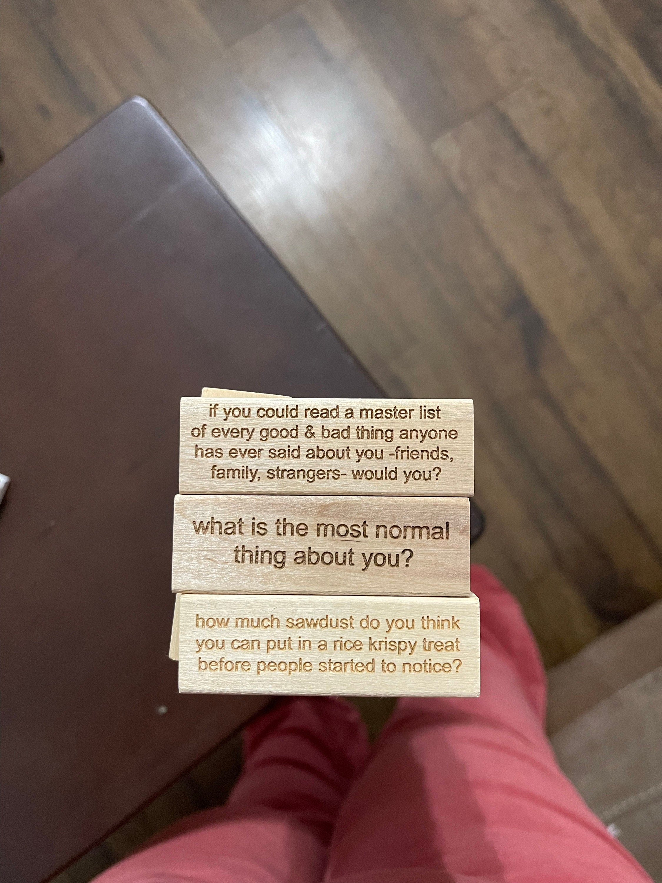 IceBreaker Questions Tumbling Tower Game™ - Family Party Game - Get To Know You Questions - Dinner Party Game - Conversation Starter - Fun