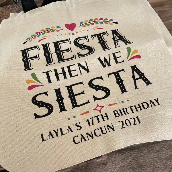 Personalized Mexico Tote Bags for Final Fiesta Bachelorette Party ...