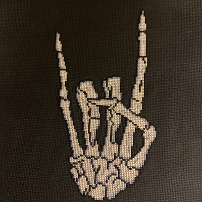 Easy Modern Cross Stitch Pattern, One Color Counted Cross Stitch Design ...