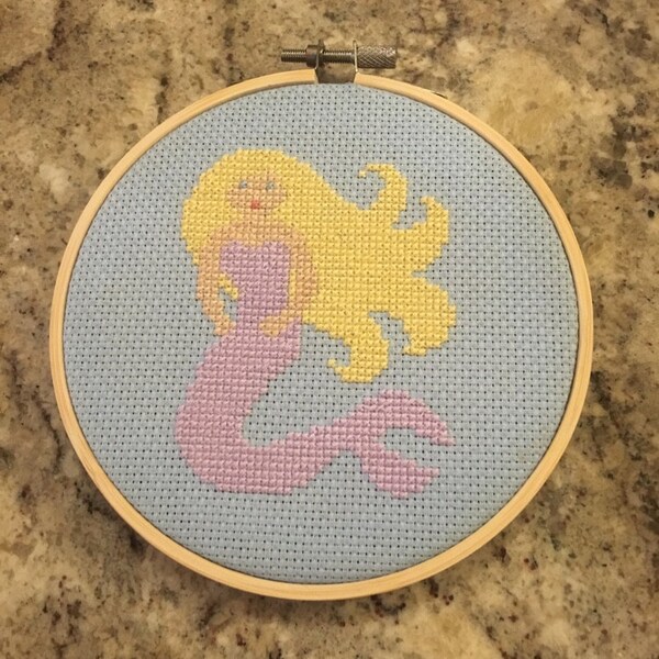 Mermaid Cross Stitch Pattern, Instant Download, PDF - Etsy