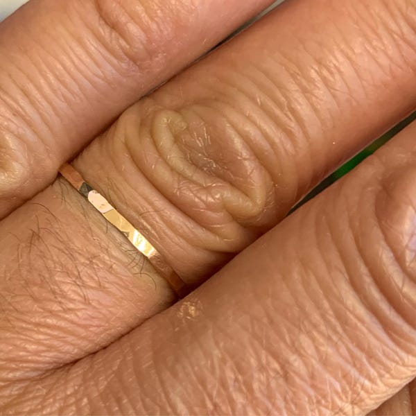Thick Stackable Copper Rings, Copper Rings, Stackable Rings, Copper ...