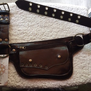 Steampunk Utility Belt Leather Belt Bag Purse Belt | Etsy