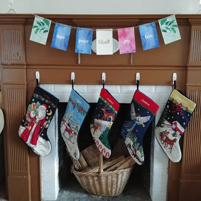 Printable Advent Wreath Banner Advent Decor Catholic Advent Wall Art ...