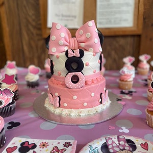 Minnie Mouse, Minnie Mouse Sugar Cake Decoration, Minnie Mouse Fondant ...