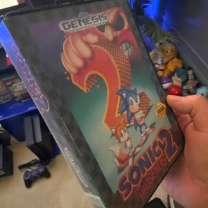 Jeu SEGA Game Gear Sonic The Hedgehog 2 Complet US + Boîte Cristal - Bon état
