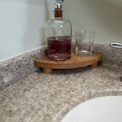 Round Wood Soap Stand/ Wood Riser Tray/ Kitchen Stand/ Candle Holders ...