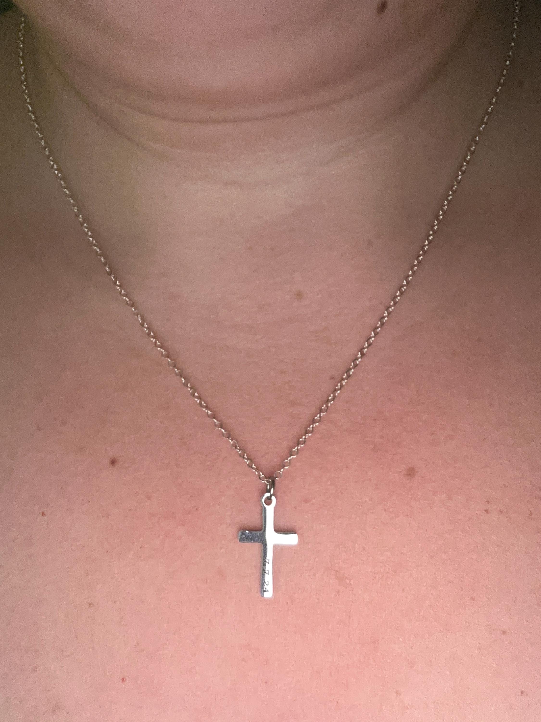 Baptism Gift • Custom Cross Necklace • Christian Jewelry • First Communion Necklace • Girls Baptism Necklace • Personalized Date Gold