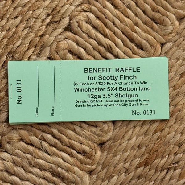 Numbered Raffle Ticket Template 1