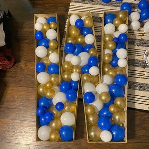Mosaic Letter W, Mosaic Letters, Mosaic From Balloons, 2ft, 3ft, 4ft ...