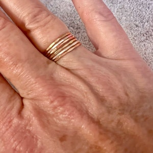 Hammered Stacking Band in Gold Filled, Rose Gold Filled or Recycled ...