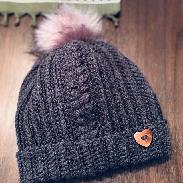 A customer's finished Autumn Wheat Hat Beanie Crochet Pattern