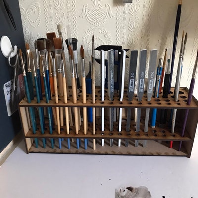 Brush Holder Paintbrush Holder Stand 67 Paint Brushes Wall - Etsy Canada