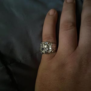 Men's Polished 925 Sterling Silver Nugget Ring - "The Knight", Size 6.75, Handmade In USA