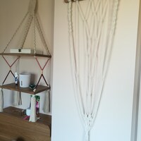 Makramee-Pflanzenhänger Set (3 Stück) Mit Haken - Handgefertigt, Baumwolle, Längen 50,8/58,4/88,9 Cm - Für Innen & Außen