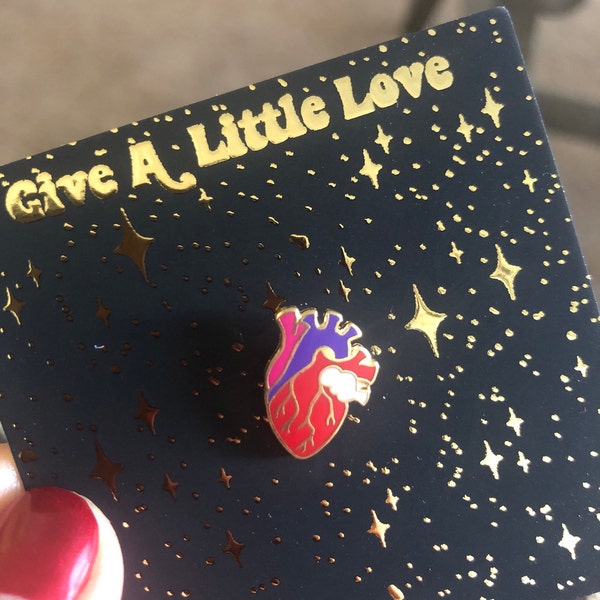 Anatomical Heart Mini Enamel Pin - Etsy