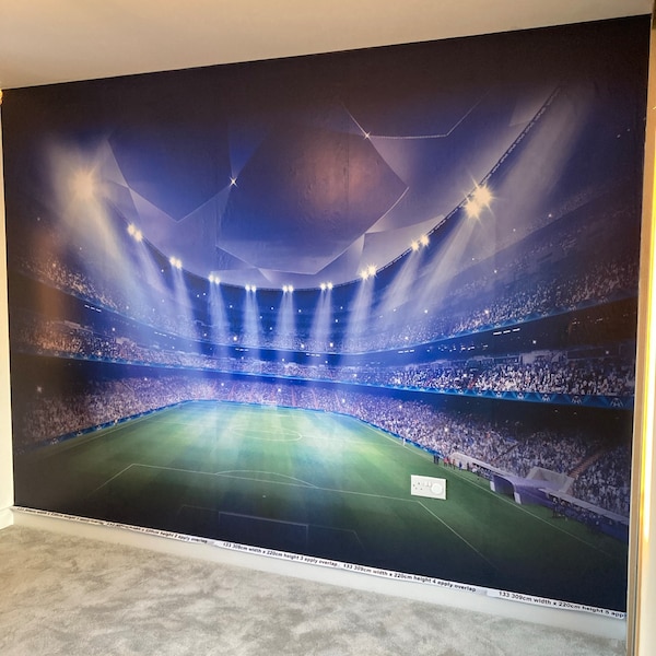 Football Stadium Pitch Sports Wall Mural Photo Photo Wallpaper Kids ...