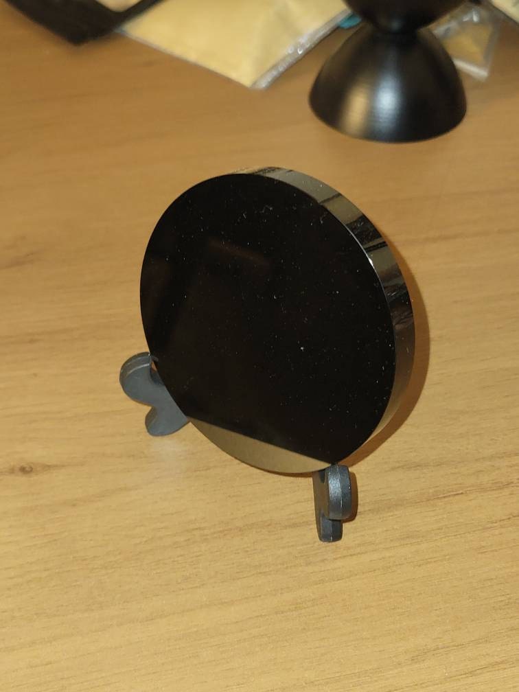 Black Obsidian Mirror, Natural Obsidian Stone Scrying Mirror, Mineral Specimen, Crystal Gifts, Home Decor
