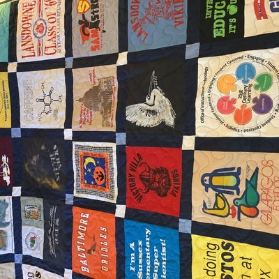 Tshirt Quilt Custom Made From Your Shirts deposit FREE SHIPPING - Etsy