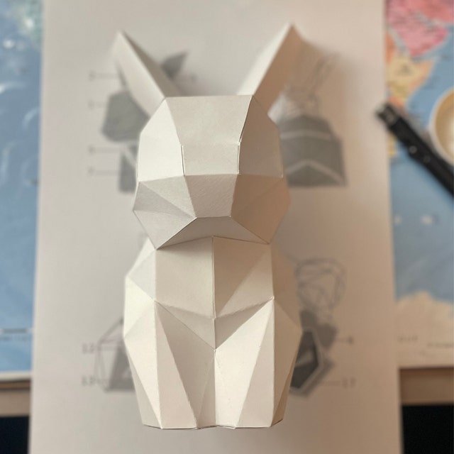 Rabbit Paper Model , Bunny Paper Model ,papercraft , DIY