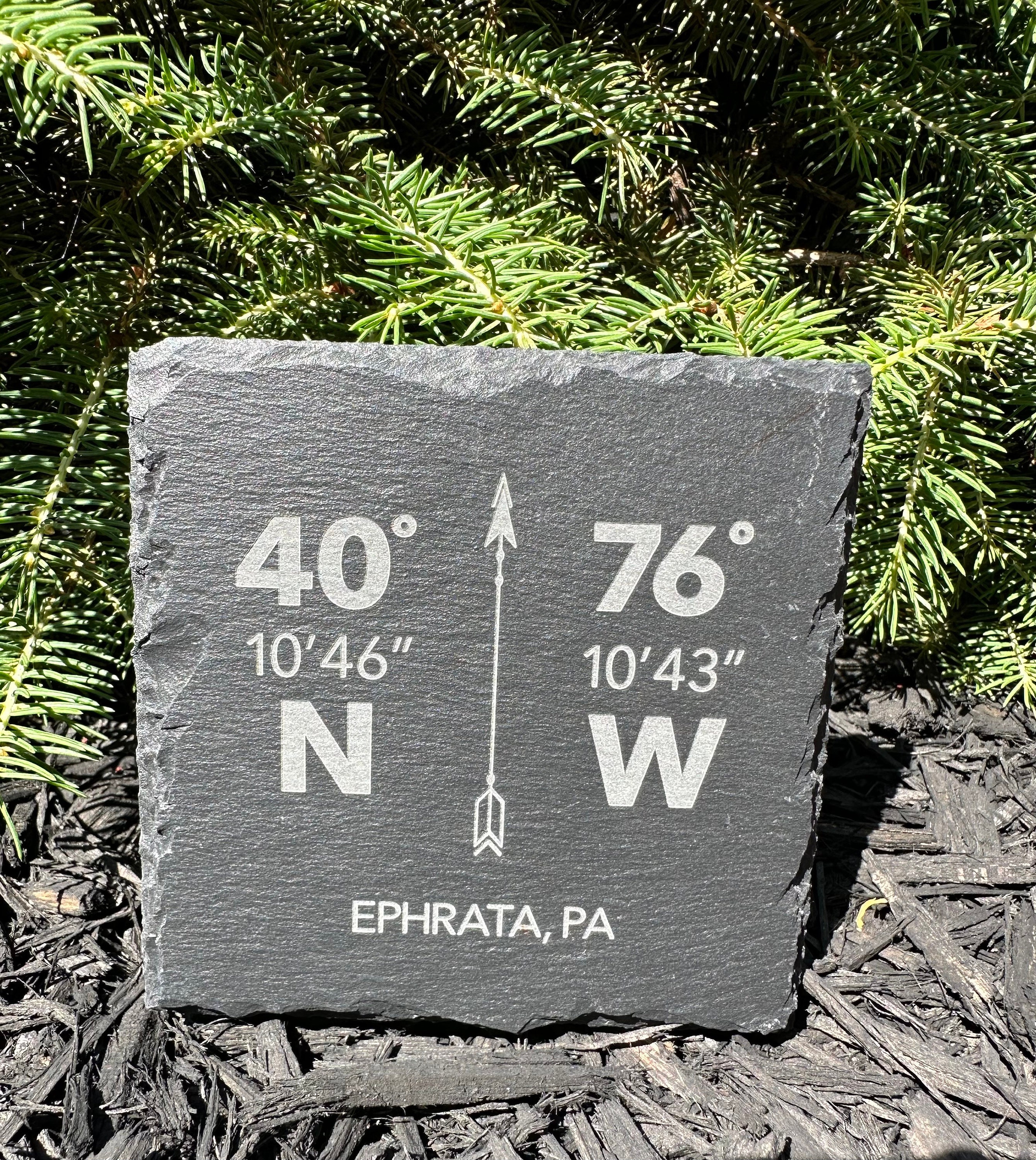 Customer photo of Custom Logo Engraved Slate Coaster from Lisa