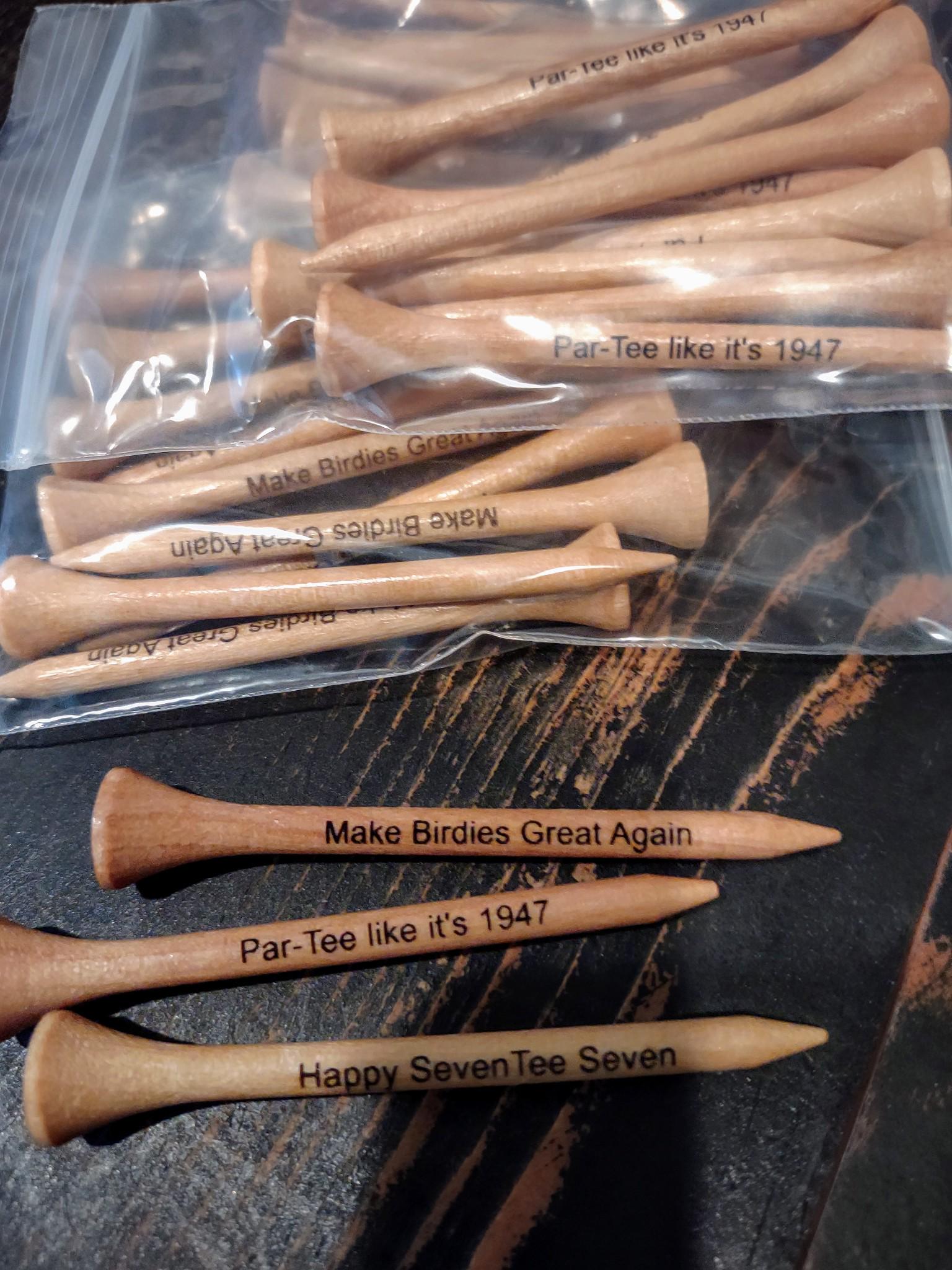 Personalized Golf Tees - Laser Engraved Golf Tee - Custom Golf Tees - 3 Golf Tee Colors - Custom Golf Gift 2.75&quot; SMALL ORDERS & BULK
