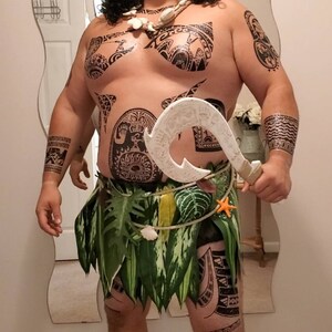 マウイ　タトゥー　入れ墨　コスプレ　メンズ　新品　仮装　モアナ　海　神 マウイ タトゥー 入れ墨 コスプレ メンズ 新品 仮装 モアナ 海 神