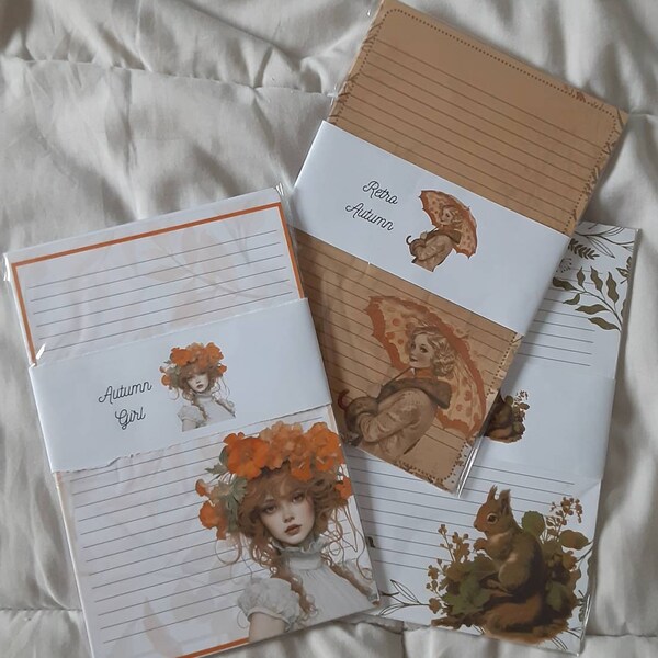 Rustic Autumn Letter Writing Paper A5 Stationery Lined/unlined Penpal ...