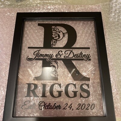 Personalized Floating Frame Split Letter, Wedding Gift, Anniversary ...