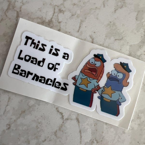Police Sticker Decal , Load of Barnacles, Police Humor Sticker Approx 2 ...
