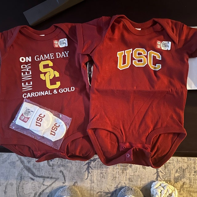 Infant U Of M Apparel USC Trojans Baby Set – 3-Piece Cotton Outfit
