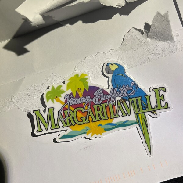 Margaritaville Jimmy Buffett Vinyl Sticker Decal – 14 Inches – Full Color