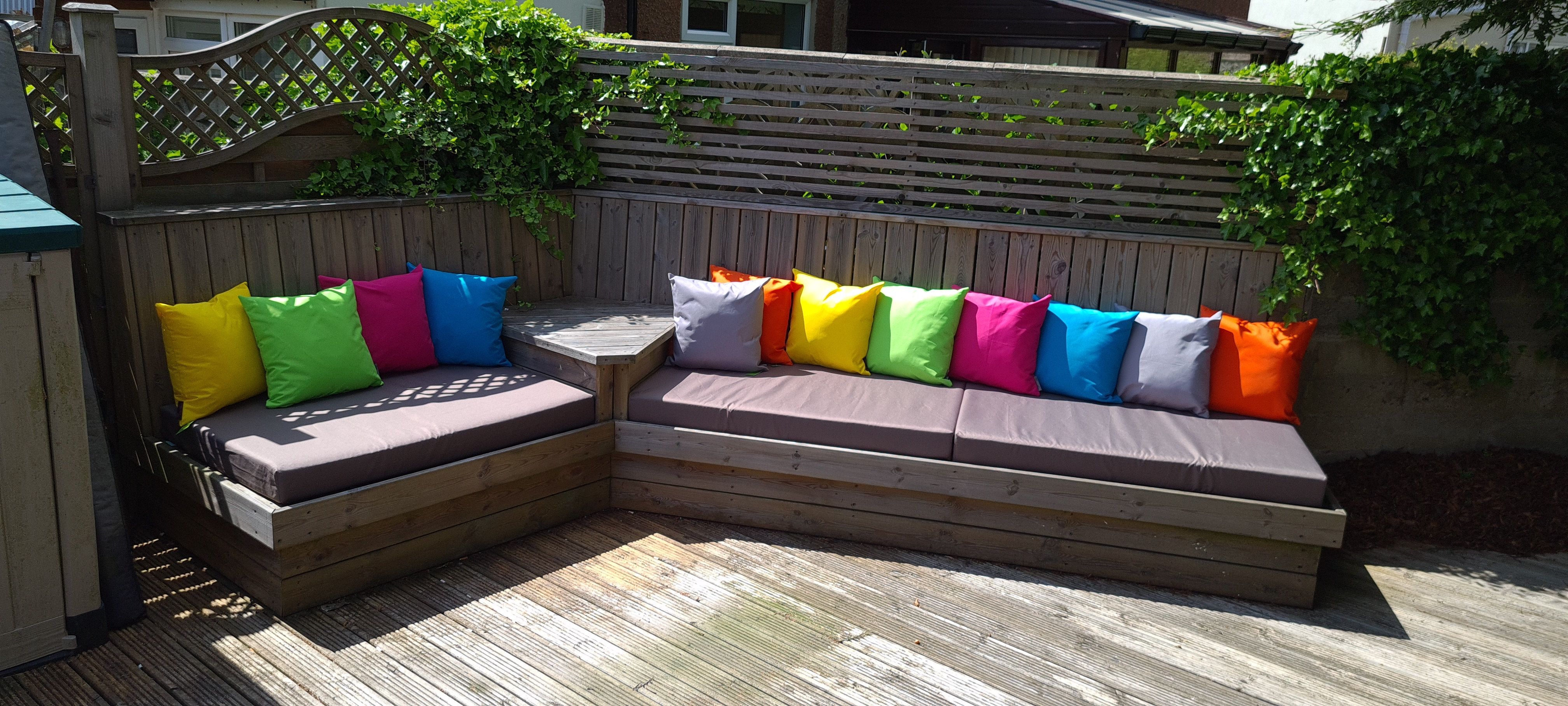 Plain Pink Showerproof Outdoor Cushion Ragged Rose