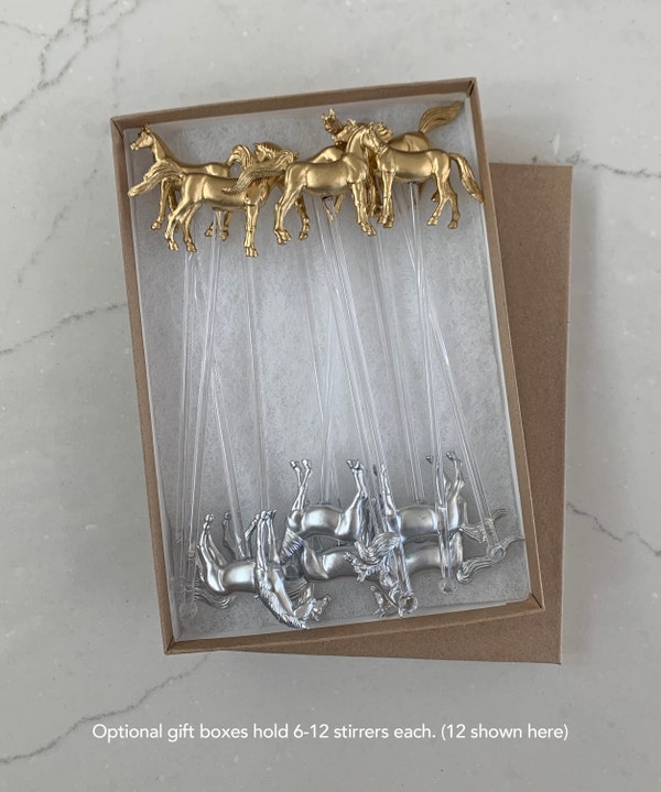 Metallic Horse / Pony Drink Stirrers Cocktail Swizzle Sticks Etsy
