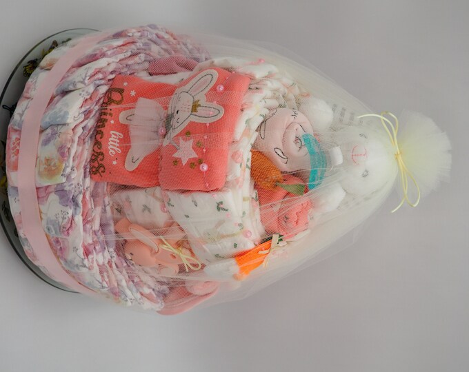 Diaper Cake Rose Baby Shower Gift & Centerpiece - Etsy