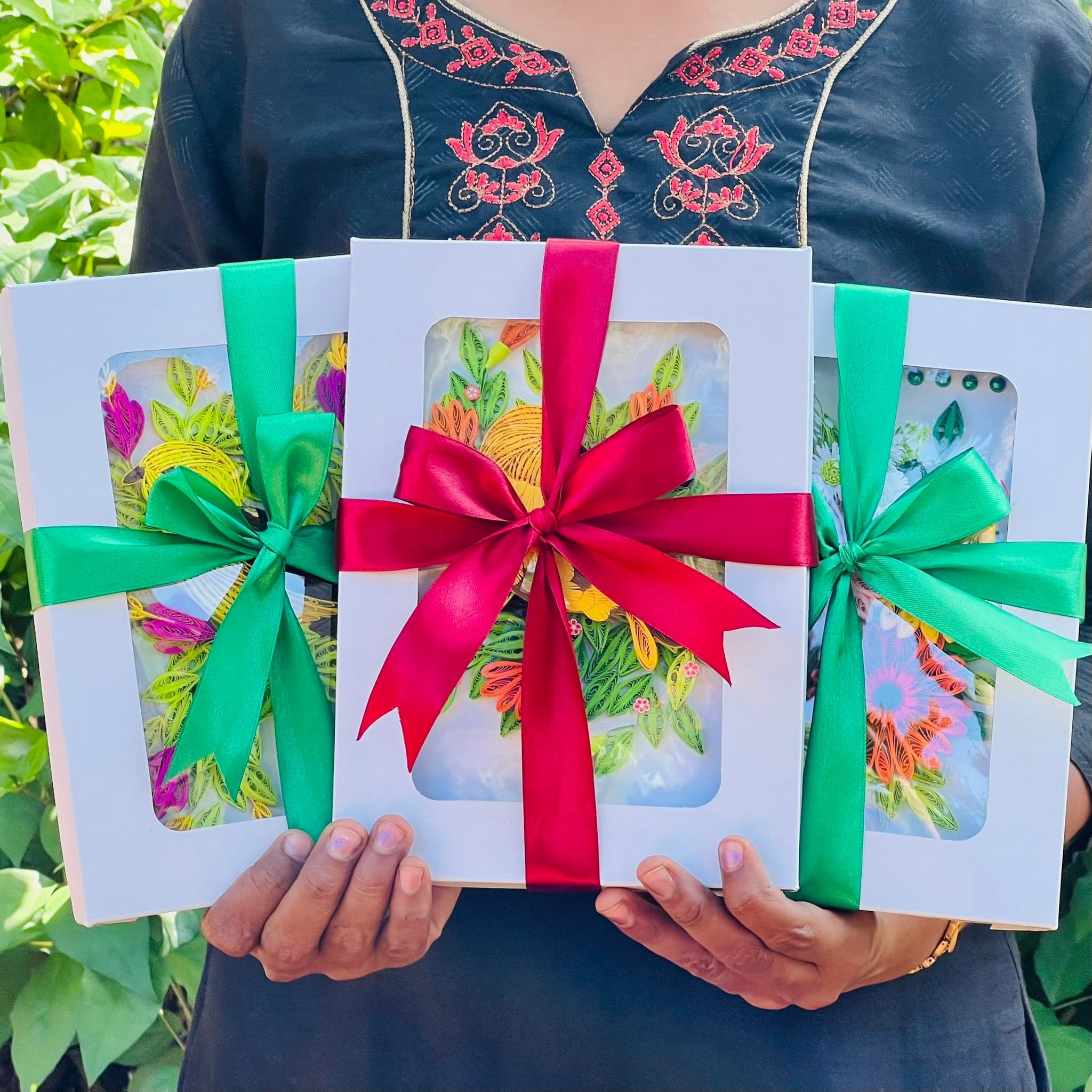 Paper Quilling Greeting Card 3D Flowers Unique Gift Craft Etsy