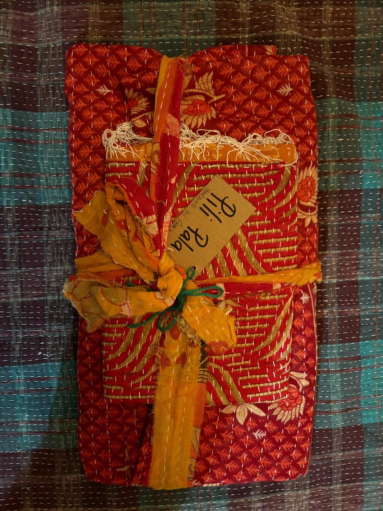 Vintage Kantha Sleevless Jacket – Reversible Cotton, Oversized, UK ...
