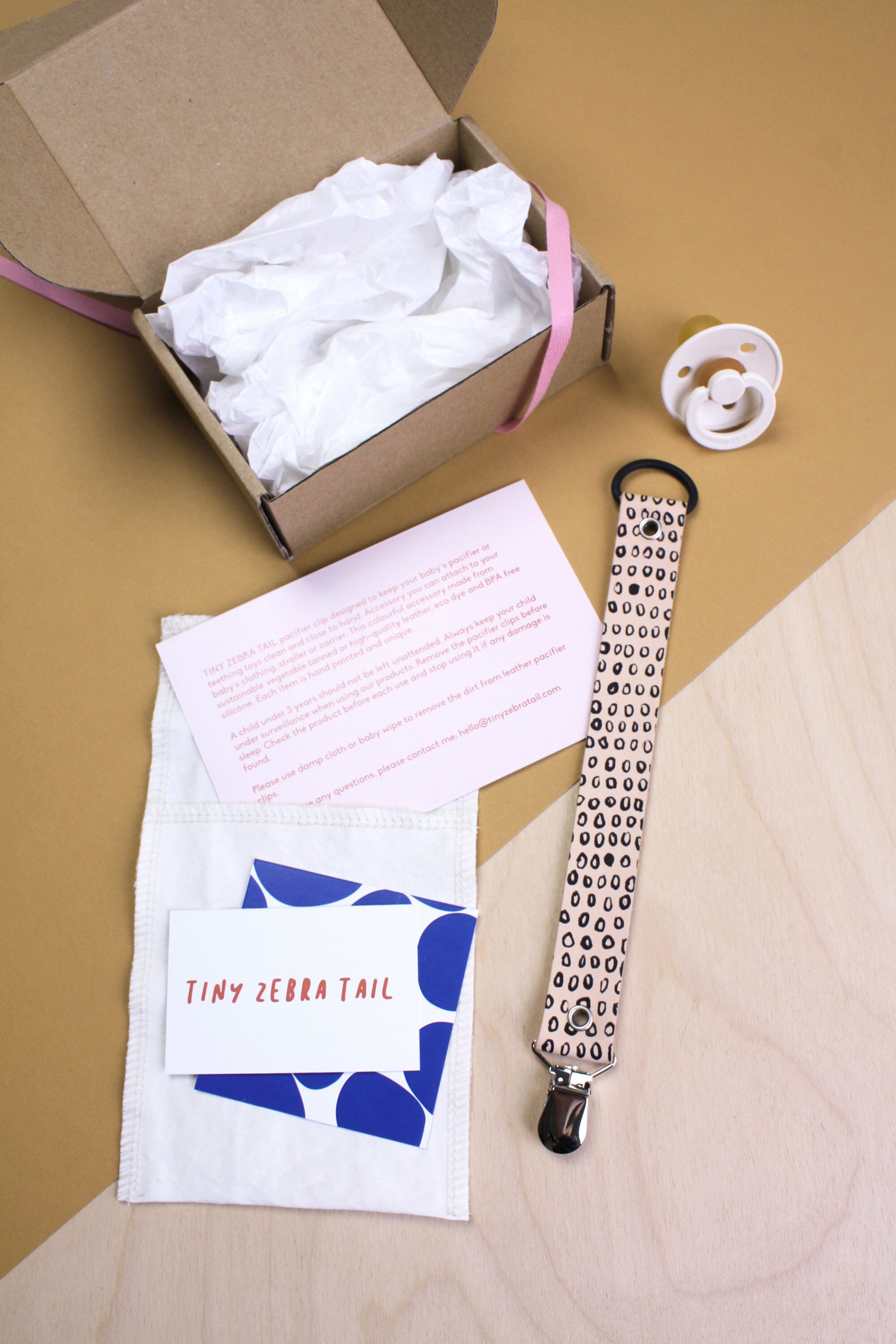 HONEY PACIFIER CLIP Vegetable tanned leather pacifier clip Etsy