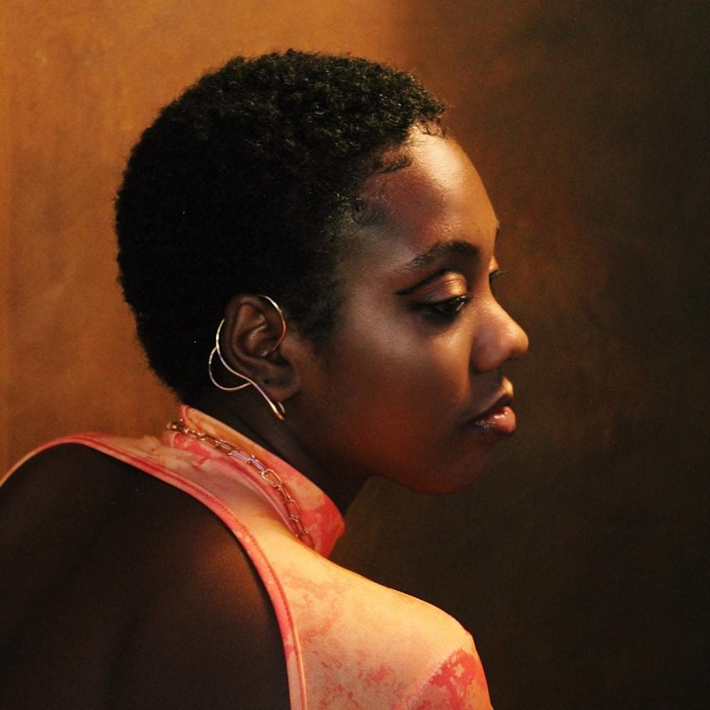 woman wearing a sterling silver ear cuff