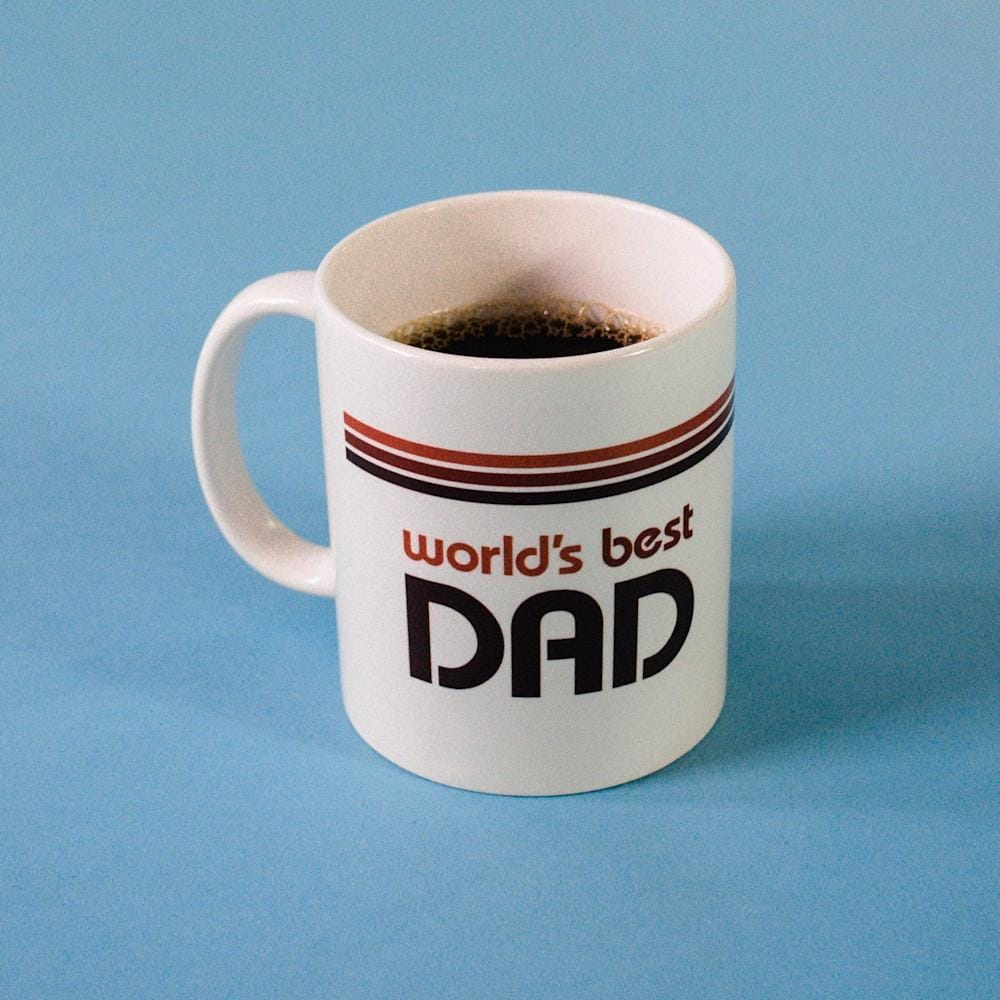Retro style 'Worlds Best Dad' mug