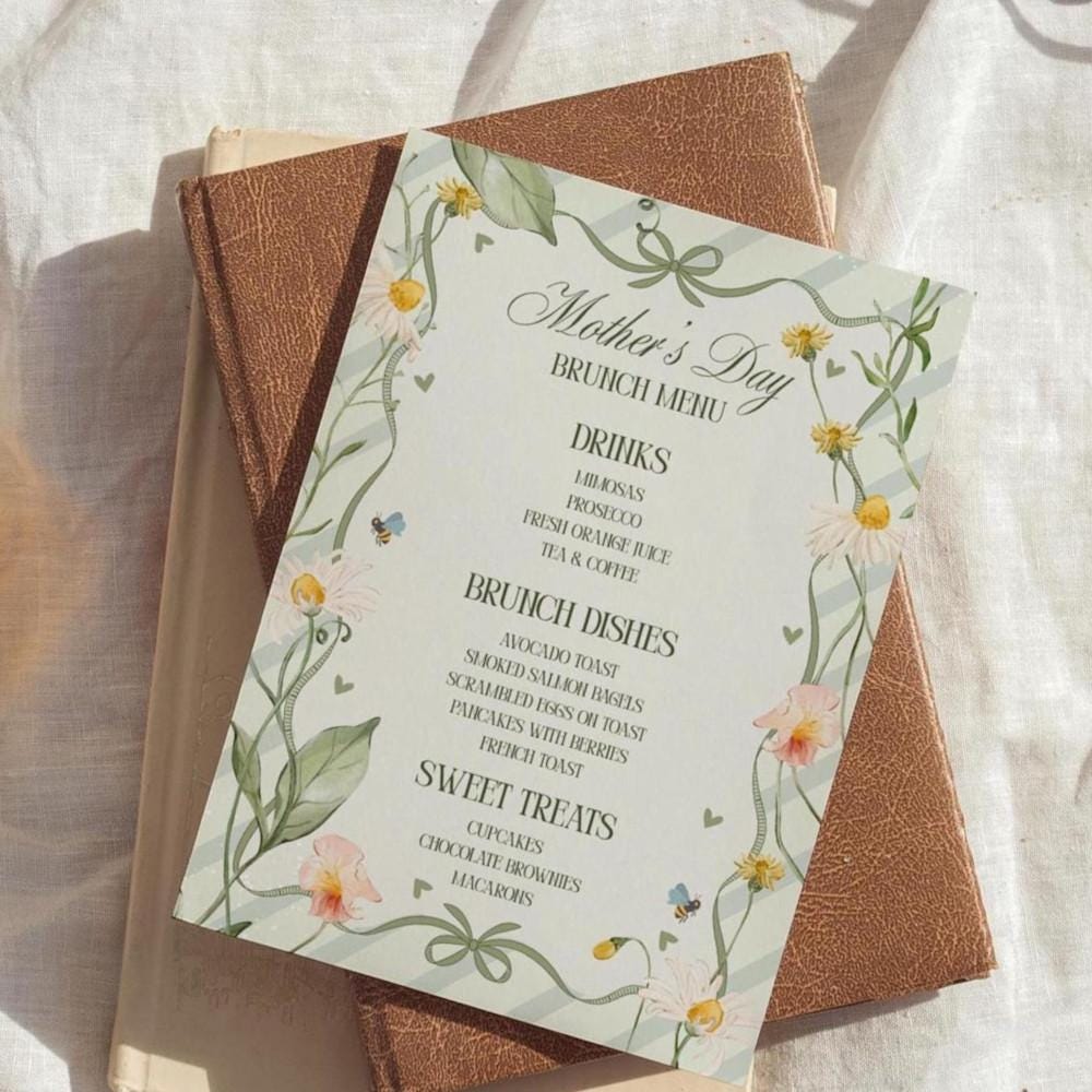 Downloadable Mother's Day brunch menu