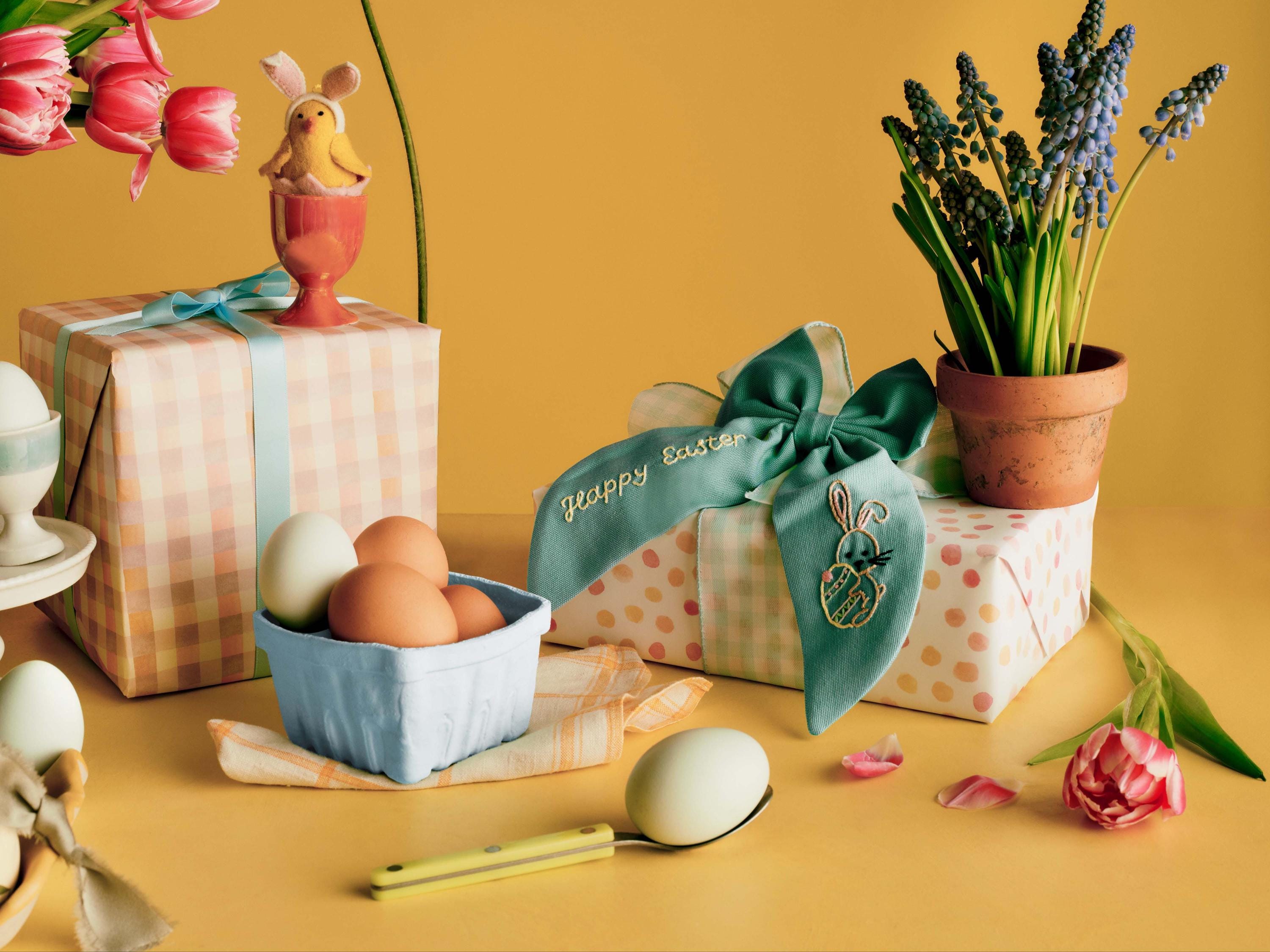 image containing listing Custom Easter Bunny Embroidered Hair Bow by Colorfullkidss