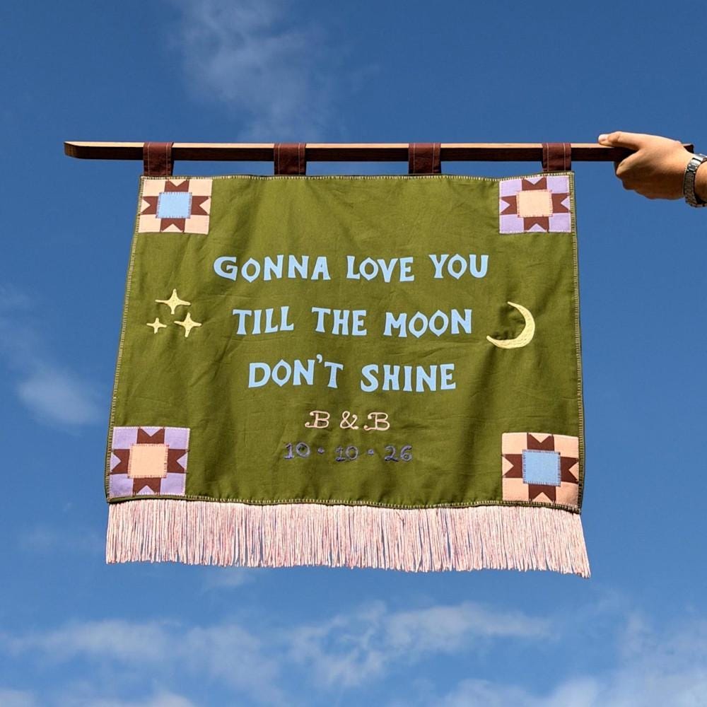 Handmade Vintage Fabric Banner