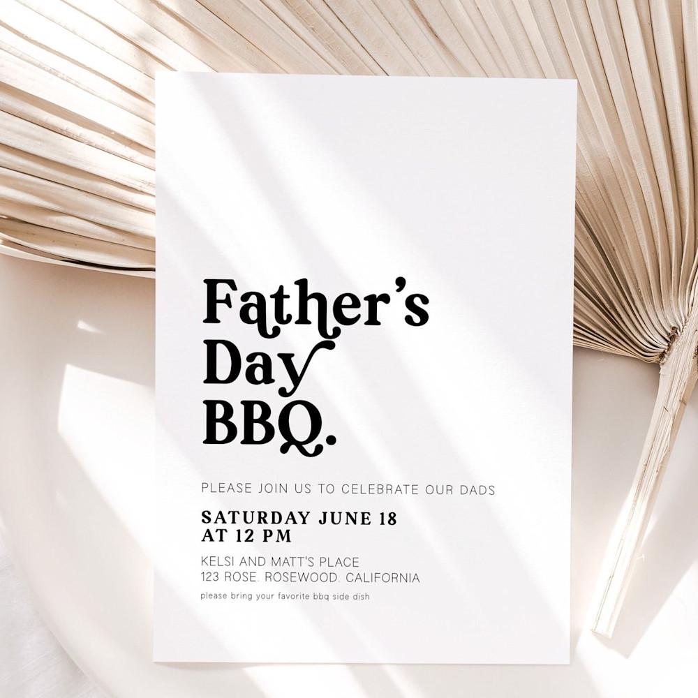 Downloadable Father's Day BBQ invite
