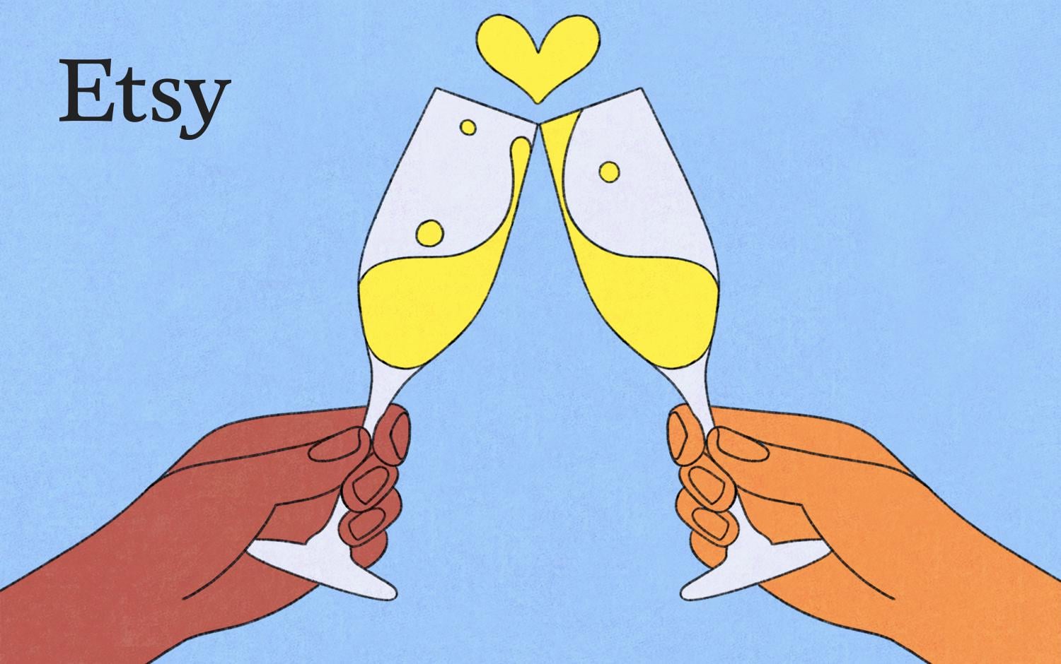 Champagne glasses cheers
